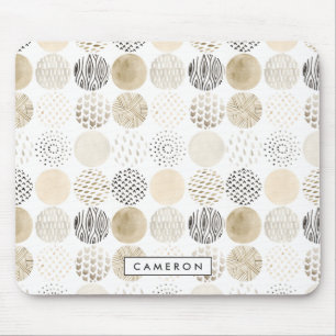 Tapis De Souris Ajoutez votre motif nommé de cercle d'abrégé sur