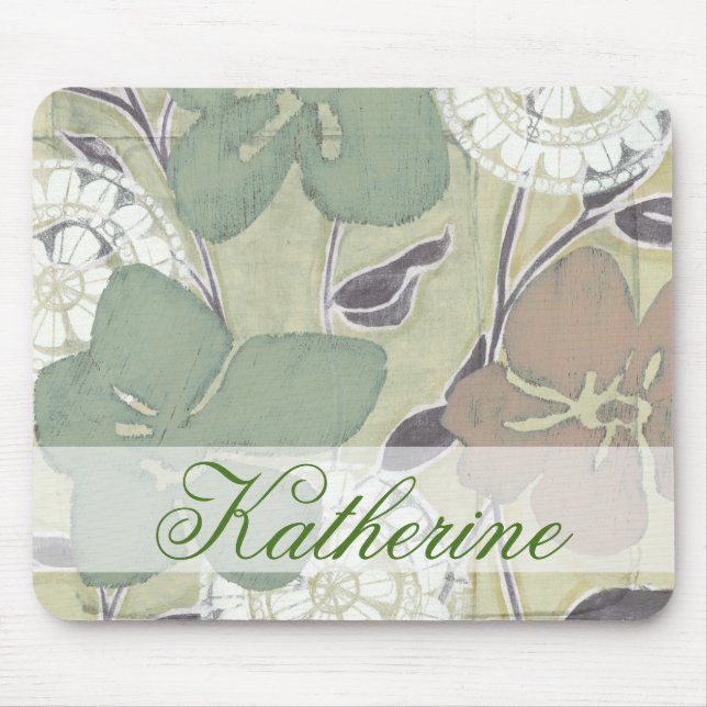 Tapis De Souris Ajoutez votre nom | Serene Pastels II (Devant)