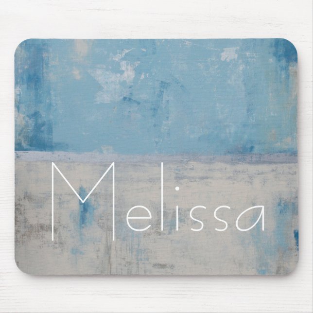 Tapis De Souris Ajoutez votre nom | Silver Aura (Devant)