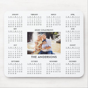Tapis De Souris Ajoutez votre propre calendrier photo de famille 2