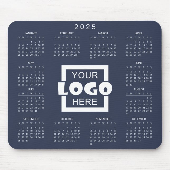 Tapis De Souris Ajoutez votre propre logo d'entreprise 2025 Calend (Devant)