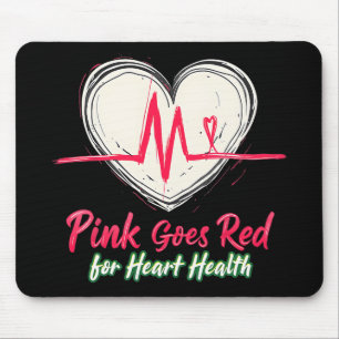 Tapis De Souris Aka Pink devient rouge Coeur Santé Costume de sens
