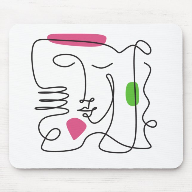 Tapis De Souris AKA Pink & Green Line Art (Devant)