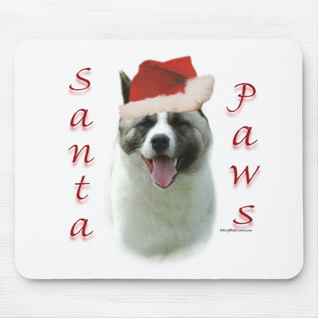 Tapis De Souris Akita Père Noël Paws (Devant)