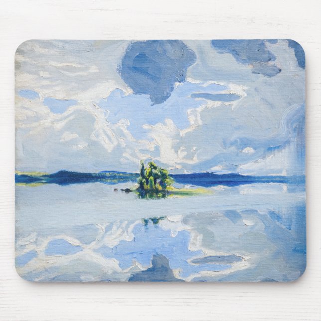 Tapis De Souris Akseli Gallen-Kallela - Nuages au-dessus d'un lac (Devant)
