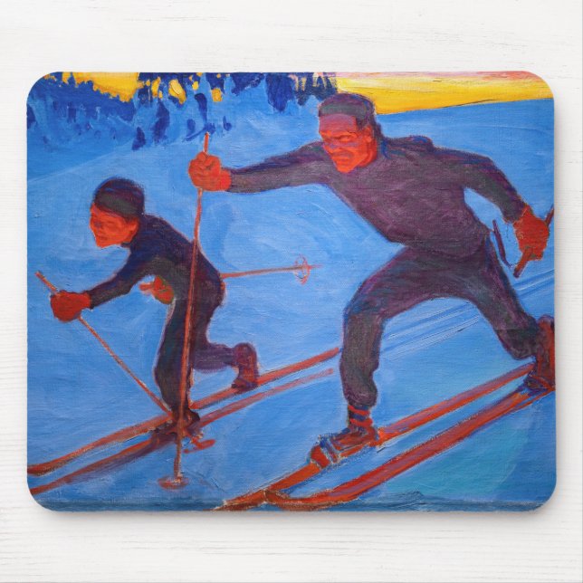 Tapis De Souris Akseli Gallen-Kallela - Skiers (Devant)
