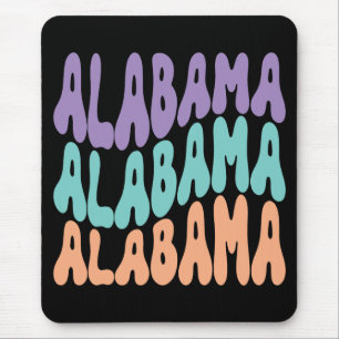 Tapis De Souris Alabama USA Rétro design de la Souris Pad