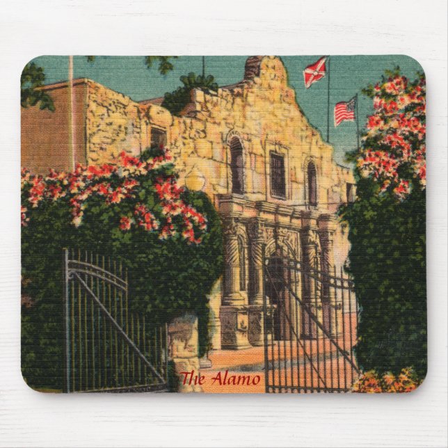 Tapis De Souris Alamo Vintage Texas Mousepad (Devant)