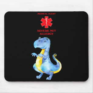 Tapis De Souris Alerte Médicale Conscience Grave Allergie aux Noix