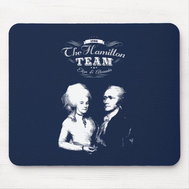 Tapis De Souris Alexander Hamilton, Eliza. Cadeaux d'histoire. (Devant)