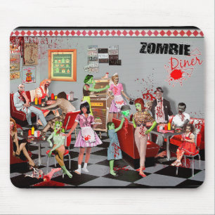 Tapis De Souris Alfombrilla De Coche Zombie Diner