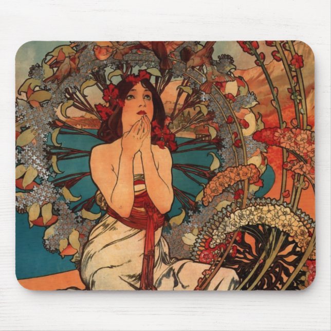 Tapis De Souris Alfons Mucha Monaco Monte Carlo (Devant)