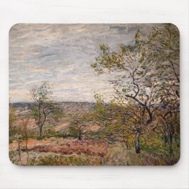 Tapis De Souris Alfred Sisley - Vent Day à Veneux (Devant)