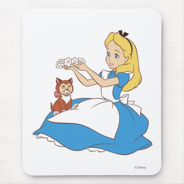 Tapis De Souris Alice au pays des merveilles Alice et Dinah Disney (Devant)