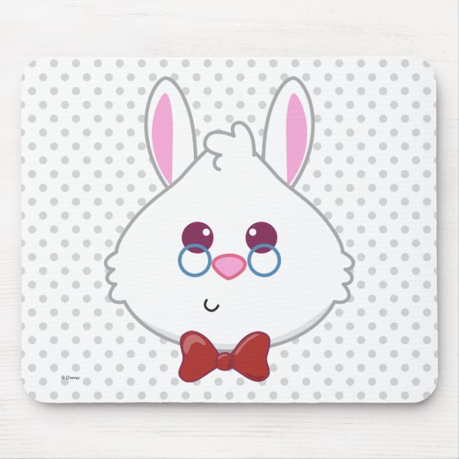 Tapis De Souris Alice au pays des merveilles | Emoji lapin blanc (Devant)