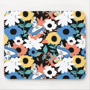 Tapis De Souris Alice au pays des merveilles Motif de Floral Retro