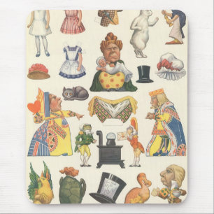 Tapis De Souris Alice au pays des merveilles, poupée Vintage en pa
