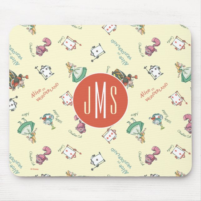 Tapis De Souris Alice In Wonderland & Friends | Motif - Monogramme (Devant)