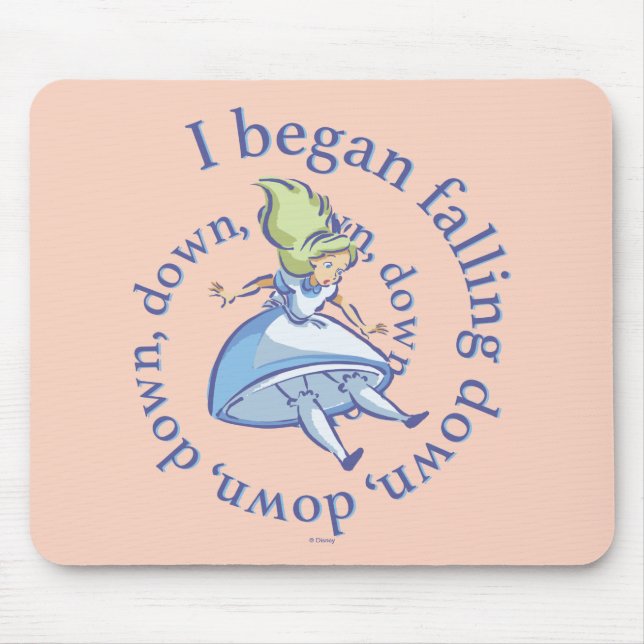 Tapis De Souris Alice | J'Ai Commencé À Tomber, Tomber, Tomber... (Devant)