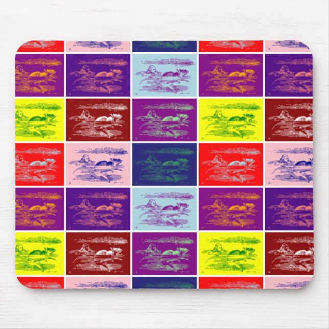 Tapis De Souris Alice nageant dans un bassin de larmes pop art (Devant)