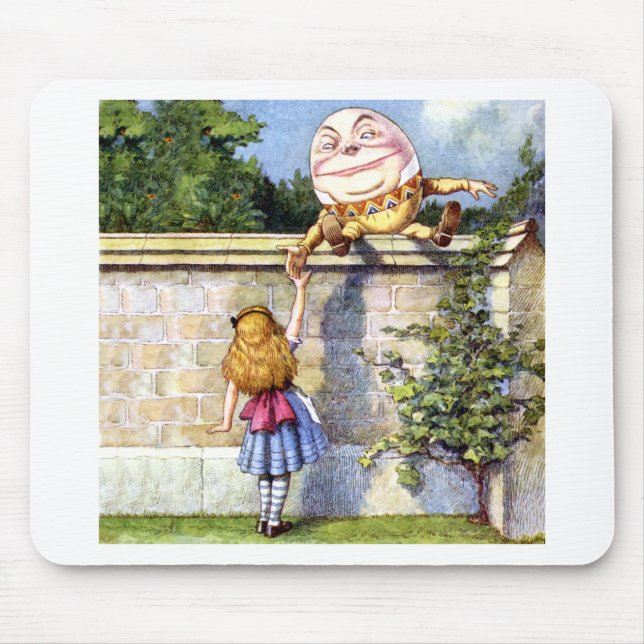 Tapis De Souris Alice rencontre Humpty Dumpty au pays des merveill (Devant)