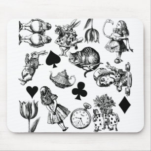Tapis De Souris Alice White Rabbit Wonderland Classic