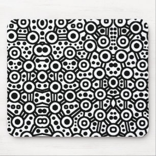 Tapis De Souris Alien Circuit III - Black on White