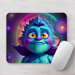 Tapis De Souris Alien de l'espace et ami