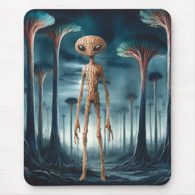 Tapis De Souris Alien d'écorce Mousepad (Devant)