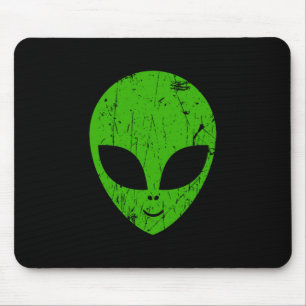 Tapis De Souris alien vert tête pour science-fiction extraterrest