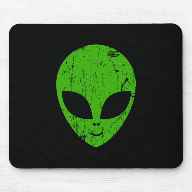 Tapis De Souris alien vert tête pour science-fiction extraterrestr (Devant)