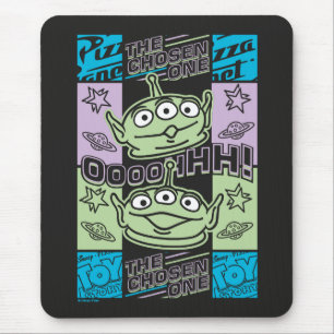 Tapis De Souris Aliens Neon Pizza Planet Collage