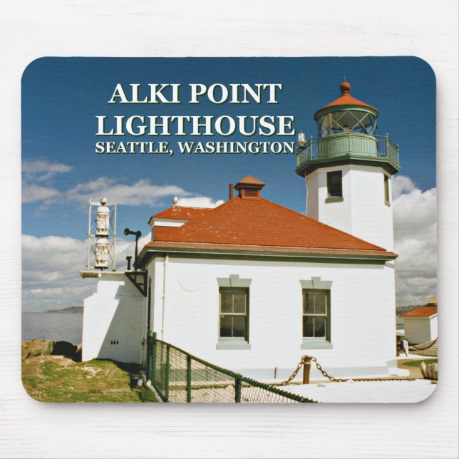 Tapis De Souris Alki Point Lighthouse, Seattle Washington Mousepad (Devant)