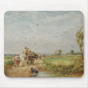 Tapis De Souris Allant à Hayfield, 1853 (huile sur le carton à