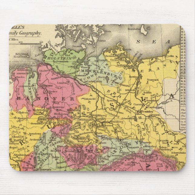 Tapis De Souris Allemagne, Suisse et Italie du Nord (Devant)
