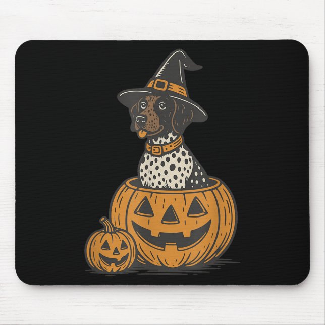 Tapis De Souris Allemand Raccourci Inter Halloween Gsp Chien Maman (Devant)