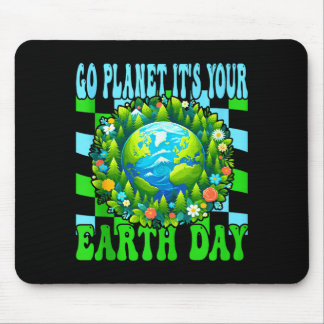 Tapis De Souris Allez planète jour de la terre mignon terre amoure