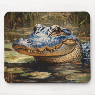 Tapis De Souris Alligator dans les Everglades Wildlife Art