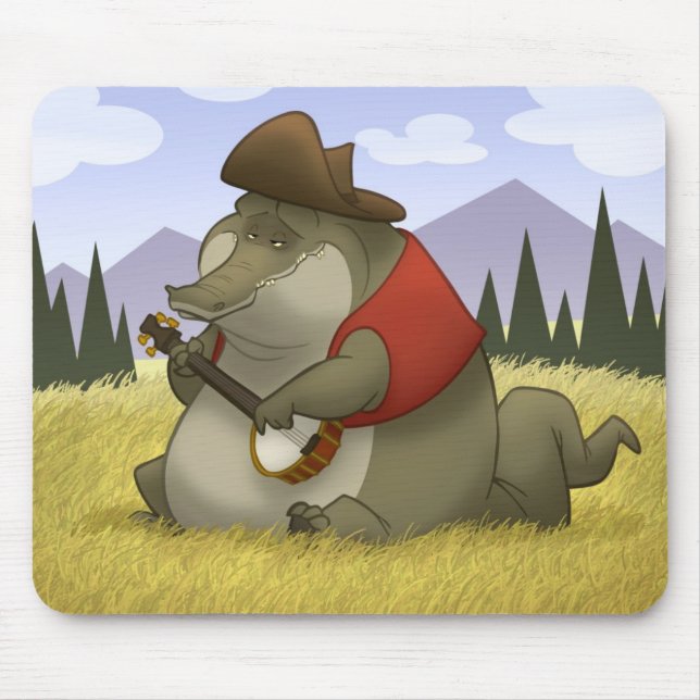 Tapis De Souris Alligator Mousepad de Banjo-Strummin' (Devant)