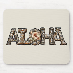 Tapis De Souris Aloha Bamboo, polynésien hawaïen