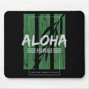 Tapis De Souris Aloha Hawaii Surfant sur la plage de Sunset Beach 