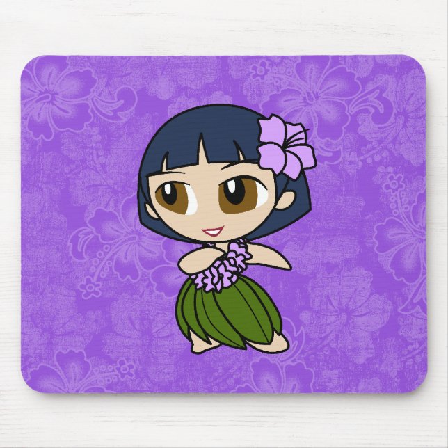 Tapis De Souris Aloha Honeys Hula Girl Hibiscus Mousepads (Devant)