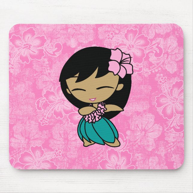 Tapis De Souris Aloha Honeys Hula Girl Hibiscus Mousepads (Devant)