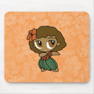 Tapis De Souris Aloha Honeys Hula Girl Hibiscus Mousepads