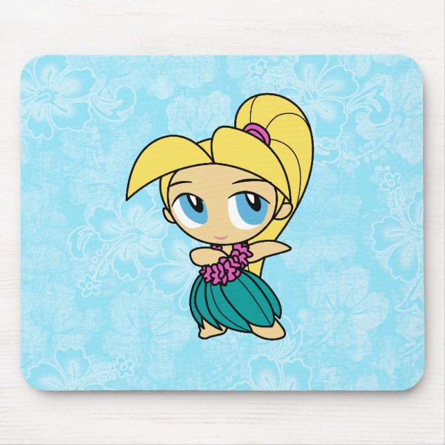Tapis De Souris Aloha Honeys Hula Girl Hibiscus Mousepads (Devant)