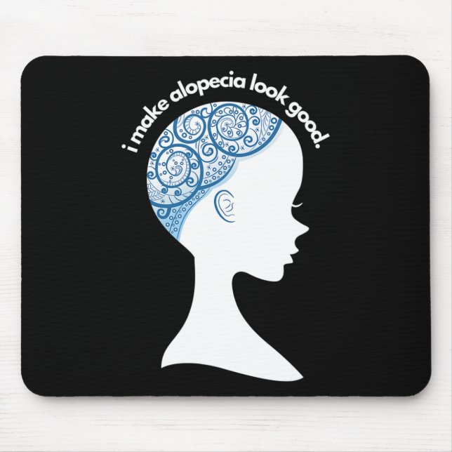 Tapis De Souris Alopecia Areata Cadeau - Sensibilisation à la pert (Devant)