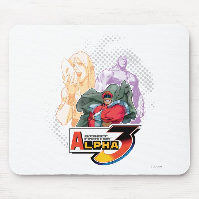 Tapis De Souris Alpha 3 Shadowloo de Street Fighter (Devant)