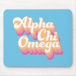 Tapis De Souris Alpha Chi Omega   Écriture Groovy