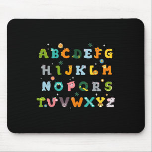 Tapis De Souris Alphabet ABC Animaux Mignons Retour à l'école Garç