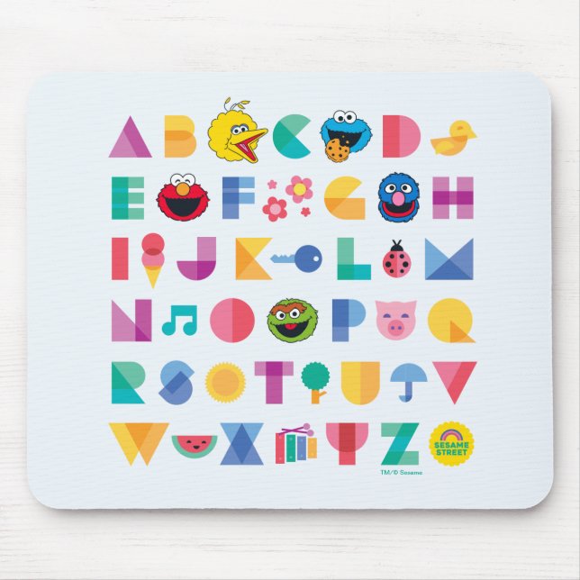 Tapis De Souris Alphabet de rue Sésame (Devant)